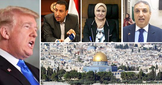 النقابات المهنية تنتفض ضد إعلان "ترامب" القدس عاصمة إسرائيل.. "الصيادلة" تعلن حصر الأدوية الأمريكية لمقاطعتها بـ37 ألف صيدلية.. "الأسنان" تدعو للاحتجاج أمام سفارات أمريكا.. والتمريض تدعو للاستغناء عن مستلزماتهم