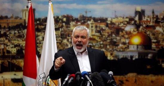 صور.. هنية يعلن النفير العام ويدعو إلى انتفاضة فلسطينية فى وجه الاحتلال