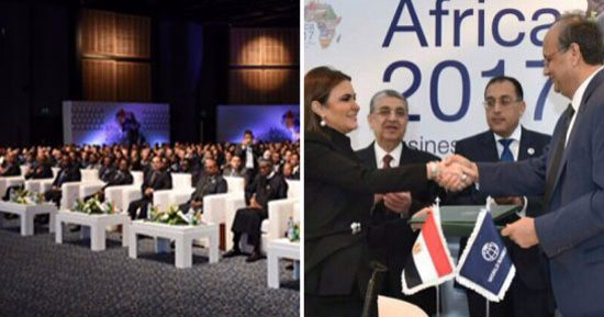 تواصل فعاليات مؤتمر أفريقيا 2017 بشرم الشيخ تحت رعاية السيسى.. القائم بأعمال رئيس مجلس الوزراء يشهد توقيع وزيرة الاستثمار على تمويل بـ1.15 مليار دولار.. وطارق عامر يشهد توقيع اتفاقية مع افريكسم بنك بنصف مليار