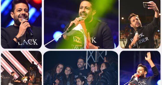 محمد حماقى يتألق فى حفل جماهيرى رغم برودة الجو 