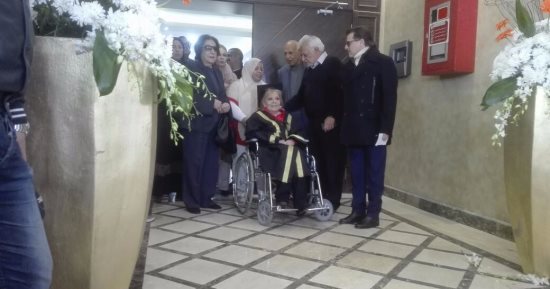 وزير الثقافة وميرفت أمين وأشرف زكى فى حفل تكريم نادية لطفى