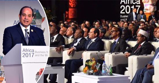 السيسي فى لقائه مع المستثمرين الأفارقة: يجب تحقيق التناغم بين القطاع الخاص والحكومات بإفريقيا.. ويؤكد: نحن 26 دولة نملك ناتج محلى 1.2 تريليون دولار.. والقارة السمراء هى الطريق الرئيسى لنمو الاقتصاد العالمى