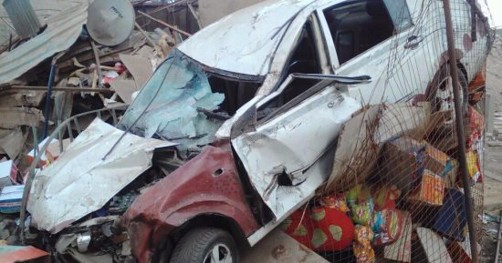 صور.. سقوط سيارة من أعلى دائرى الوراق ووفاة سيدة 