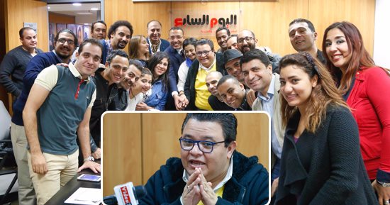 المخرج خالد جلال  فى ندوة "اليوم السابع" احتفالا بعرض "سلم نفسك": مركز الإبداع مؤسسة تقوم على المواهب .. والفلوس مجرد شماعة..  مساحة مسرح المركز 30 مترا  فقط وهى الأغنى فى مصر لأنها مزرعة للفنانين
