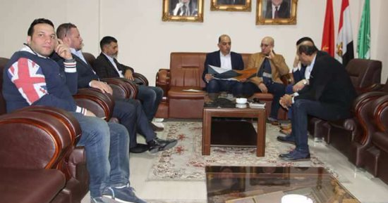 مجلس المصري يؤازر الجهاز الفنى واللاعبين قبل مباراة الداخلية