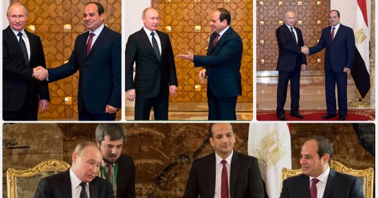 بعد قليل.. الرئيس السيسى وبوتين يشهدان توقيع اتفاقيات بقصر الاتحادية 