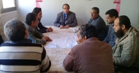 اجتماع لمعاينة مسار خط غاز مدينة الأثاث بدمياط