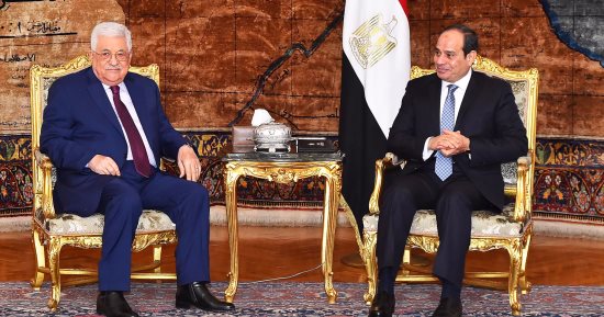 السيسي وعباس يؤكدان الحفاظ على فرص التوصل لتسوية نهائية للقضية الفلسطينية