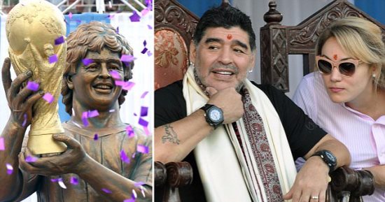 صور.. مارادونا من الهند: أنا مجرد لاعب كرة قدم بسيط