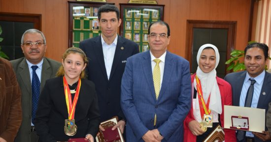 صور .. محافظ الدقهلية يكرم لاعبى منتخب مصر للكاراتيه الفائزين بطولة أسبانيا