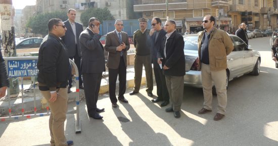 مدير أمن المنيا يتفقد الخدمات المعينة على المحكمة