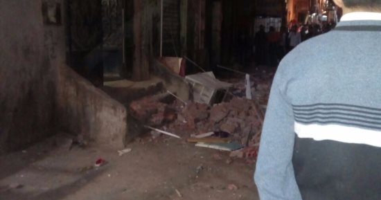 انهيار جزئى بعقار في الإسكندرية وإصابات طفيفة للسكان