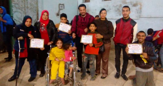 احتفالية تكريم أبطال متحدى الإعاقة للكرة الطائرة جلوس بمركز شباب قليوب