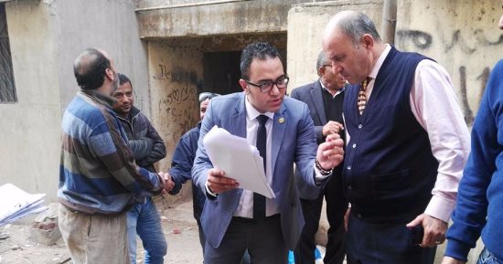 النائب أحمد زيدان يرافق لجنة الإسكان لتفقد مشاكل الصرف الصحى بالساحل