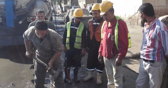 صرف القاهرة: شفط المجارى من شارع أبو صلاح بعين شمس