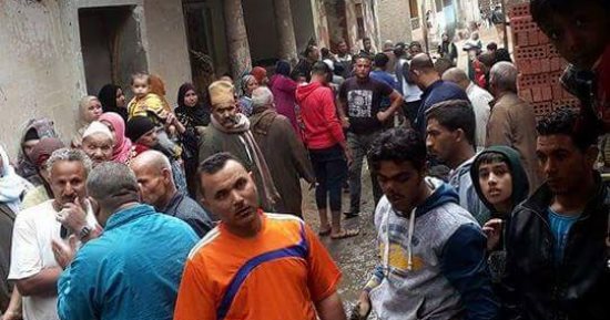 صور.. هبوط أرضى بمنزل مكون من 4 طوابق فى الغربية 