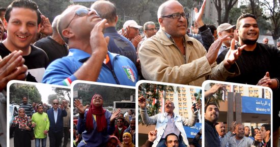 وقفة لموظفى الزمالك فى اللجنة الأولمبية للتأكيد على صحة العمومية