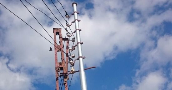 كهرباء البحيرة تضع عامودا جديدا بديلا عن المتهالك فى عزبة الصياد بكوم حمادة