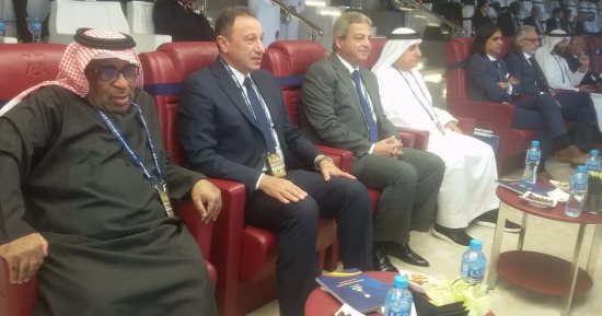 الخطيب ووزير الرياضة فى مباراة المركز الثالث بكأس العالم للأندية