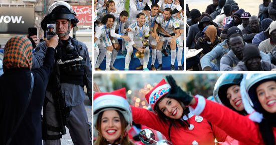 صور العالم هذا المساء..لليوم العاشر الفلسطينييون يواصلون "انتفاضة القدس".. خفر السواحل الليبى ينقذ 270 مهاجرا.. انطلاق موكب الدرجات النارية بإسبانيا احتفالا بالكريسماس..ريال مدريد يحتفظ بلقب كأس العالم للأندية