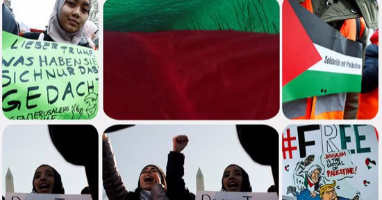 احتجاجات فى أمريكا وألمانيا ضد اعتراف ترامب بالقدس عاصمة لإسرائيل