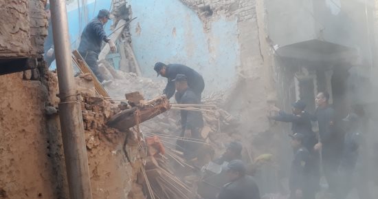 انهيار جزئى بمنزل مكون من طابقين بسوهاج دون حدوث خسائر بالأرواح