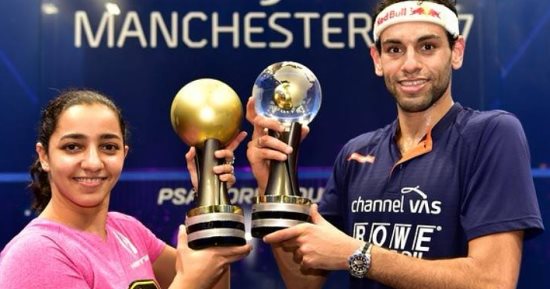 وزير الرياضة بعد فوز الشوربجي ورنيم بببطولة العالم: المصريون ملوك الاسكواش