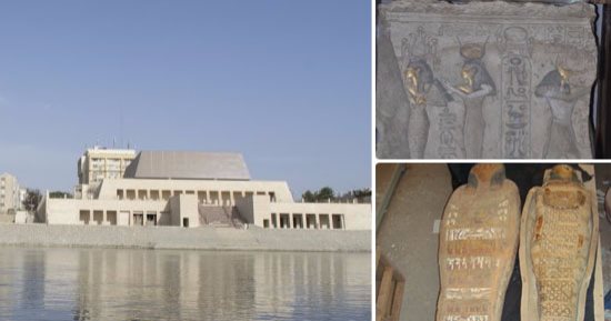 كل ما تريد معرفته عن متحف سوهاج.. وضع حجر الأساس فى 1981.. مساحته 8700 متر.. يضم 811 قطعة أثرية لملوك مصر الفرعونية من أبناء المحافظة.. والرئيس السيسي يشدد على الانتهاء من ترميمه