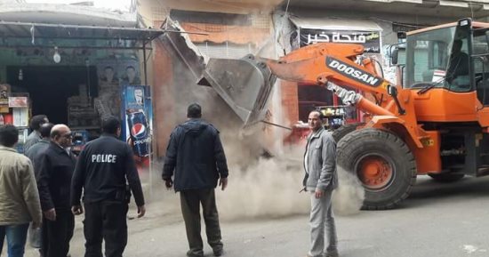  حملة مكبرة لإزلة الإشغالات في الطرق العامة بالغربية
