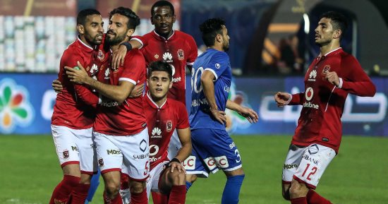 صور.. محارب يسجل هدفه الأول مع الأهلى بالدورى بعد 153 يوما فى الجزيرة