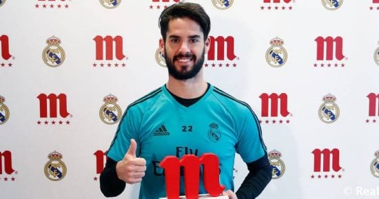 إيسكو أفضل لاعبى ريال مدريد فى نوفمبر للمرة الثانية على التوالى