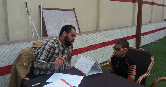 صور .. اختبارات تقييم لـ"ذوى الاحتياجات الخاصة" بالزمالك