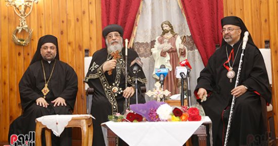 صور.. البابا تواضروس يقدم التهنئة لبطريرك الكاثوليك بمناسبة عيد الميلاد المجيد