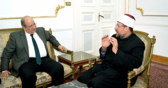 وزير الأوقاف يستقبل رئيس مجلس الدولة والأمين العام للمجلس.. صور
