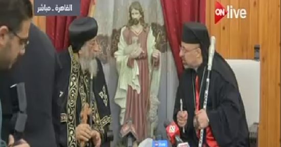 البابا تواضروس لبطريرك الكاثوليك: مصر كلها بتفرح وأتمنى لكم عاما سعيدا