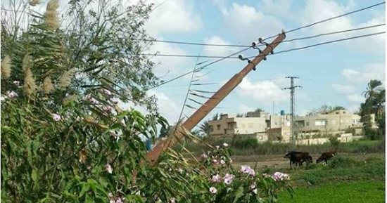 اضبط مخالفة.. أعمدة الإنارة تهدد المارة بعزب مطوبس.. و"الكهرباء" تعاين