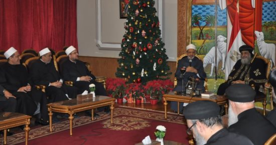 شيخ الأزهر من الكاتدرائية: على قادة الأديان تذكير الناس بعناصر الألفة
