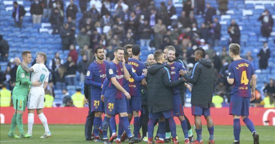 برشلونة يهزم ريال مدريد فى الليجا 101 مقابل 87 خلال 2017 