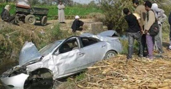 مصرع 2 وإصابة 9 أشخاص فى حادث تصادم بالبحيرة