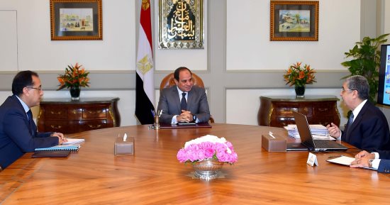 السيسي يوجه بمواصلة تحديث قطاع الكهرباء وتحويل الخطوط الهوائية لكابلات
