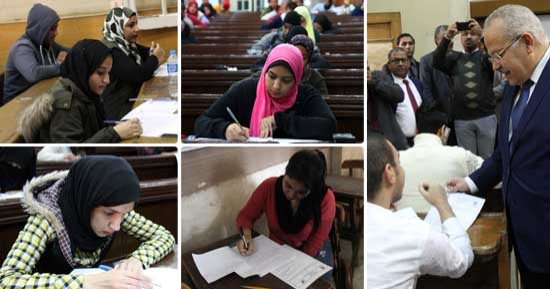 رئيس جامعة القاهرة يتفقد الامتحانات.. ويؤكد: تذليل العقبات أمام الطلاب