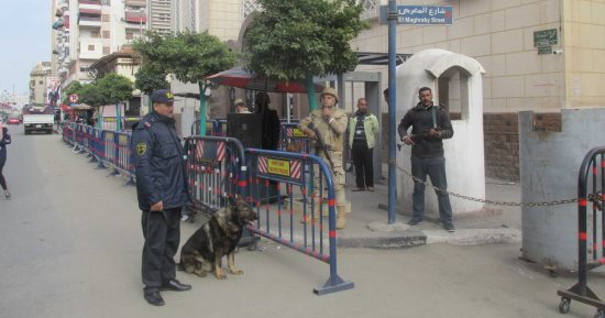 صور.. استنفار أمنى لتأمين الكنائس فى أعياد الميلاد ببورسعيد