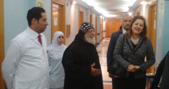 الصحة: معهد ناصر استقبل وزيرة التخطيط للاطمئنان على مصابى كنيسة حلوان