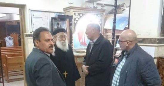 رئيس مدينة المحلة يتفقد الحالة الأمنية بمحيط الكنائس