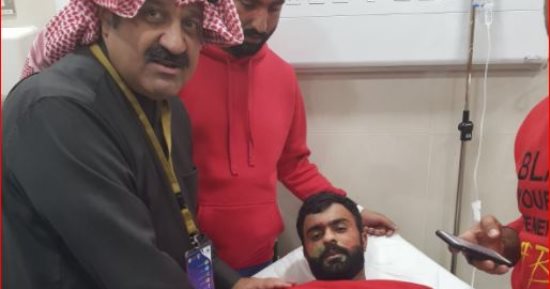 فيديو .. رئيس الاتحاد الكويتى يزور المصابين فى حادث نهائى خليجى 23