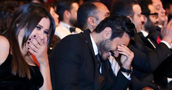 صور.. ياسمين عبد العزيز وتامر حسنى "سمن على عسل" فى حفل "وشوشة"