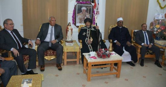 صور ..محافظا المنيا والوادى الجديد ومديرا الأمن يقدمون التهنئة للأخوة الأقباط