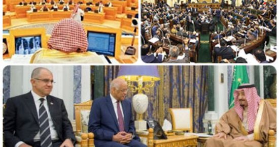 وفد برلماني مصرى يلتقى بكبار المسئولين السعوديين ويؤكد في أولي زيارته للمملكة: أمن الخليج خط أحمر ويجب زيادة حجم التبادل التجارى بين البلدين.. وخادم الحرمين يوجه التحية للرئيس السيسي