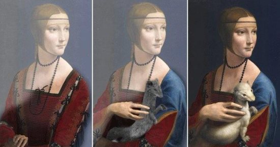 صور.. أسرار جديدة للأعمال الفنية الشهيرة.. دافنشى أعاد رسم لوحة "السيدة مع قاقم" 3 مرات.. ورجل ملتحٍ يختبئ خلف "الغرفة الزرقاء" لـ بيكاسو.. والأشعة السينية تكشف مبدع "التضحية من أجل فستا"