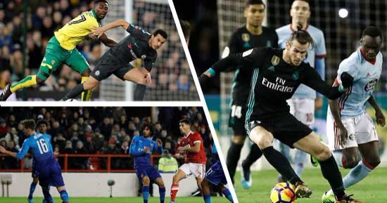 أسبوع المفاجآت فى ملاعب أوروبا.. ريال مدريد يواصل الانهيار بالدورى الإسبانى بالتعادل مع سيلتا.. كارثة فى أرسنال بعد وداع الكأس بهزيمة تاريخية من نوتنجهام.. مباراة إعادة لتشيلسى مع نوريتش.. وديربى أندلسى ساخن